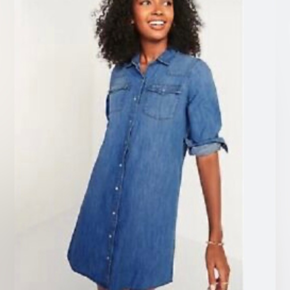 Old Navy Dresses & Skirts - Western-style Denim Dress - Med
